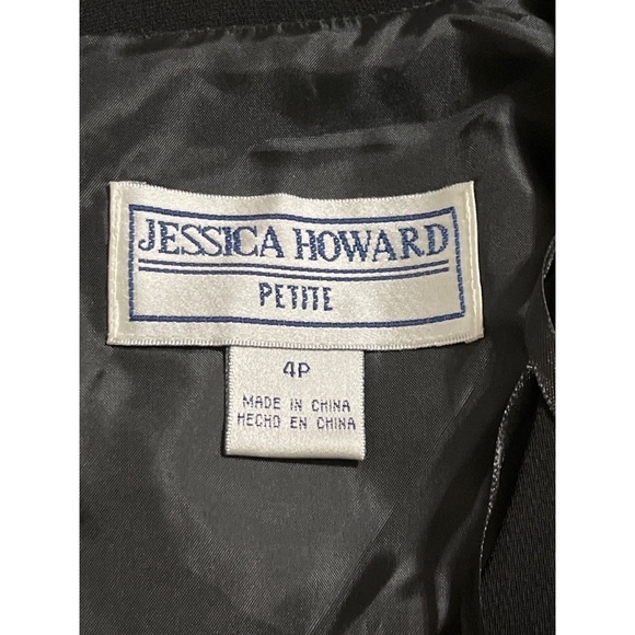 NWT Jessica Howard Petite Black Dress Size 4 Petite - Picture 5 of 5